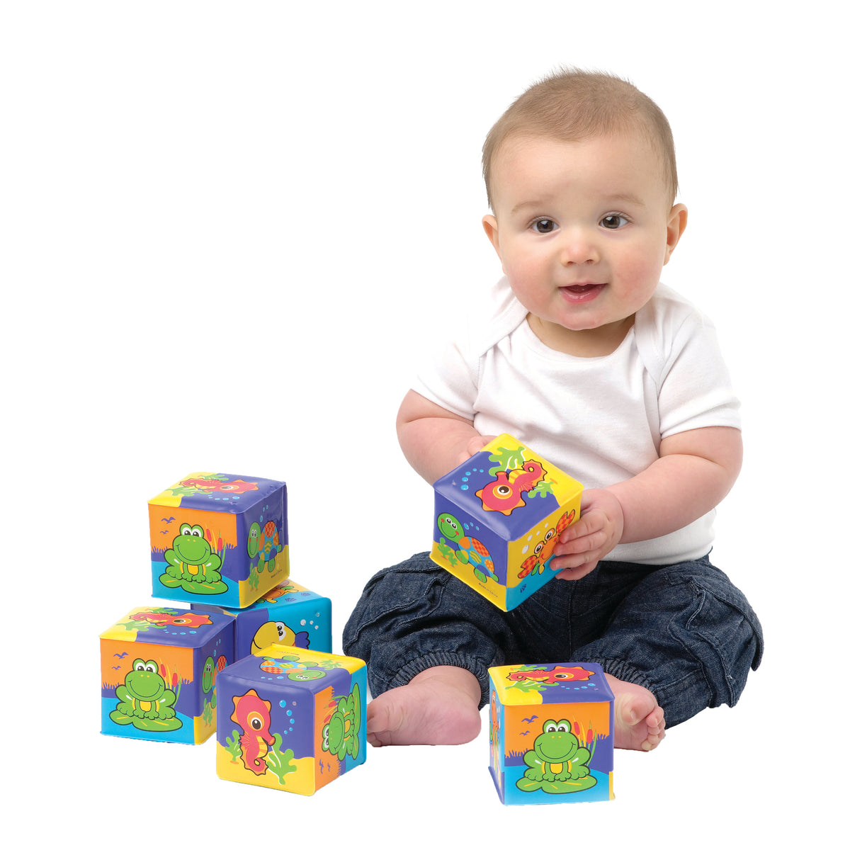 Playgro Mina första mjuka byggklossar +6m