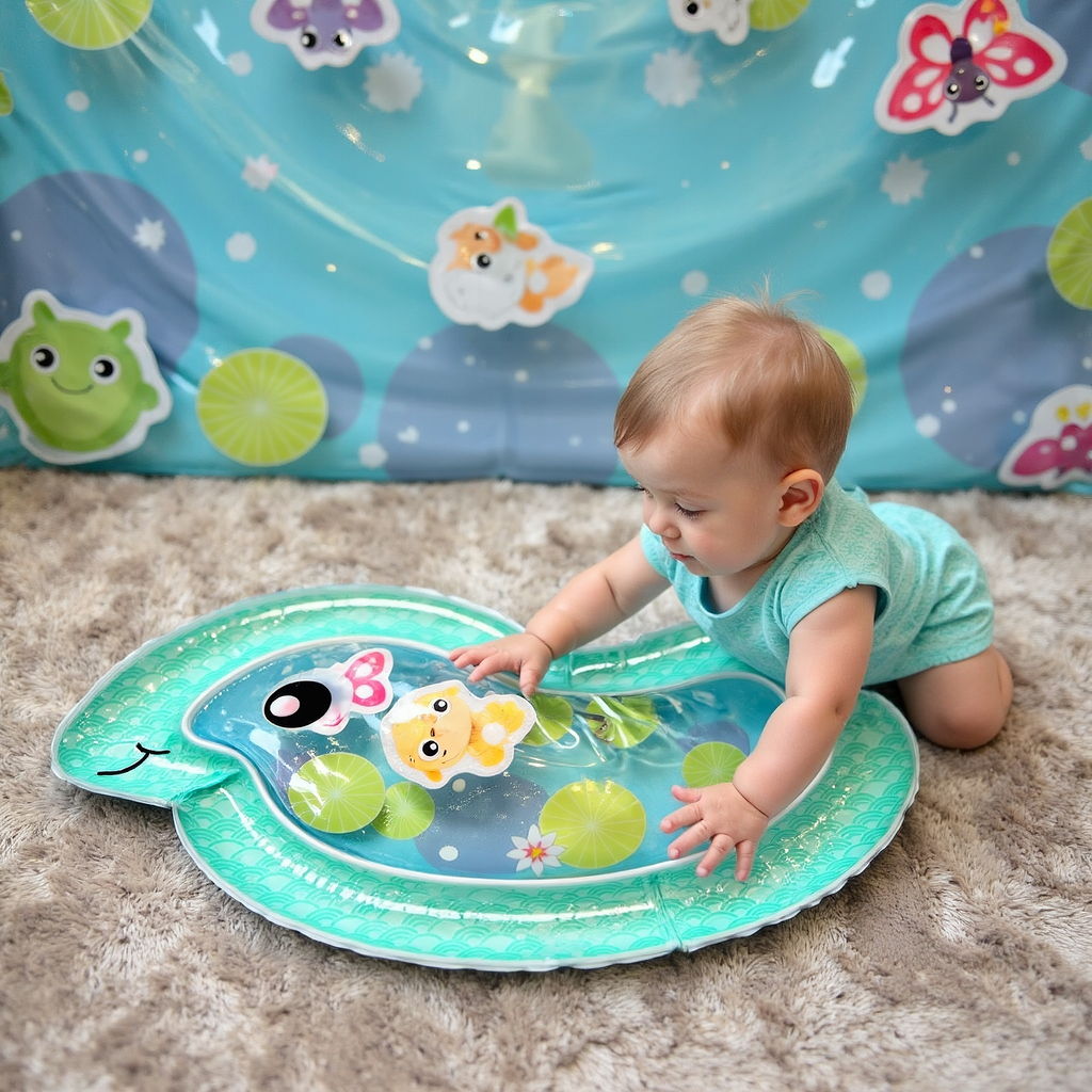 Playgro Sensorisk Vattenmatta Klappa och Lek +3m