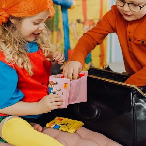 Pippi Plånbok Rosa med smart förvaring