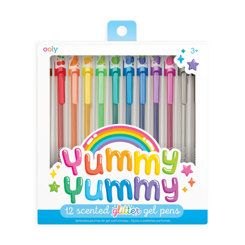 Ooly Gelpennor med glitter & doft Yummy Yummy (12 färger)
