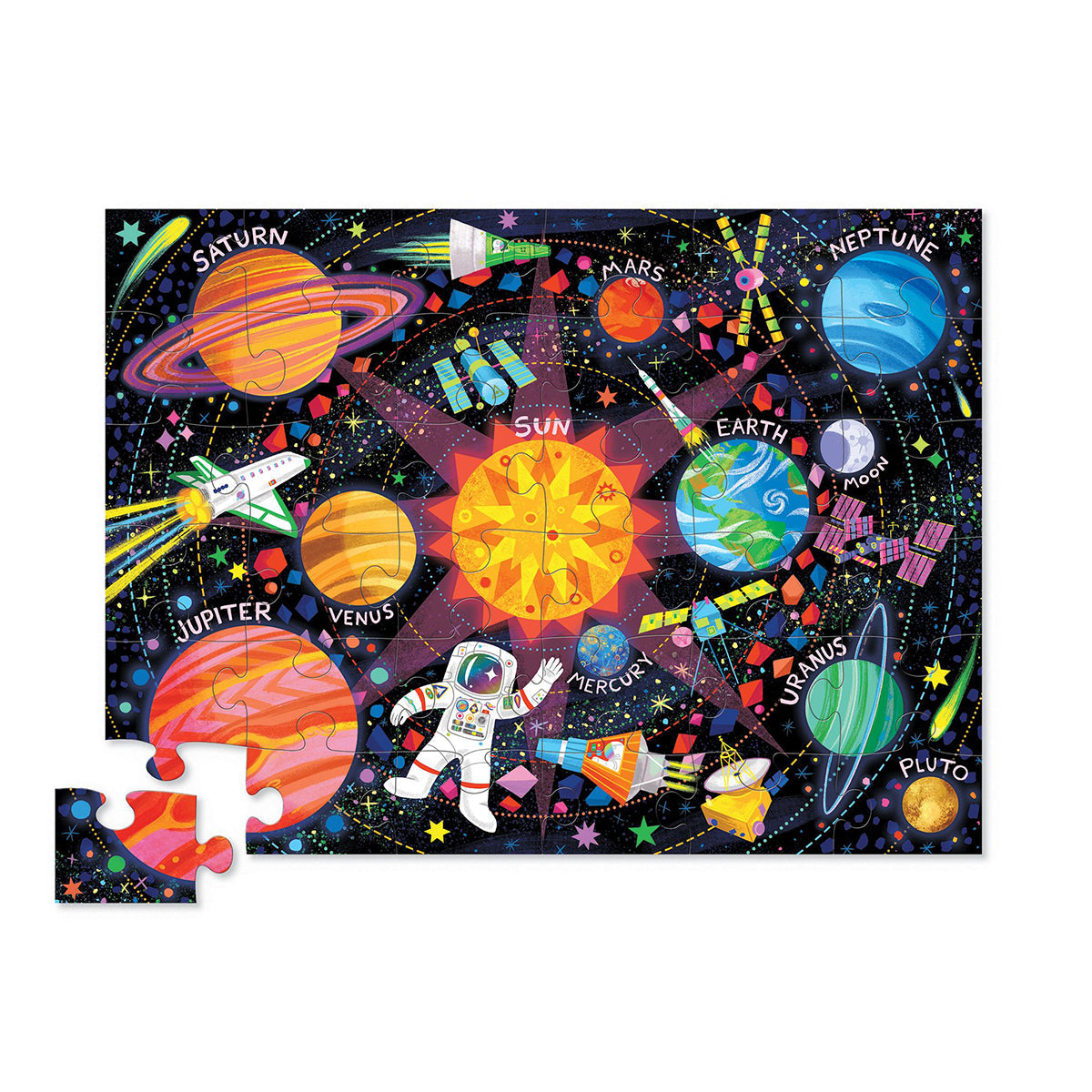 Crocodile Creek Golvpussel Space Explorer (36 bitar)
