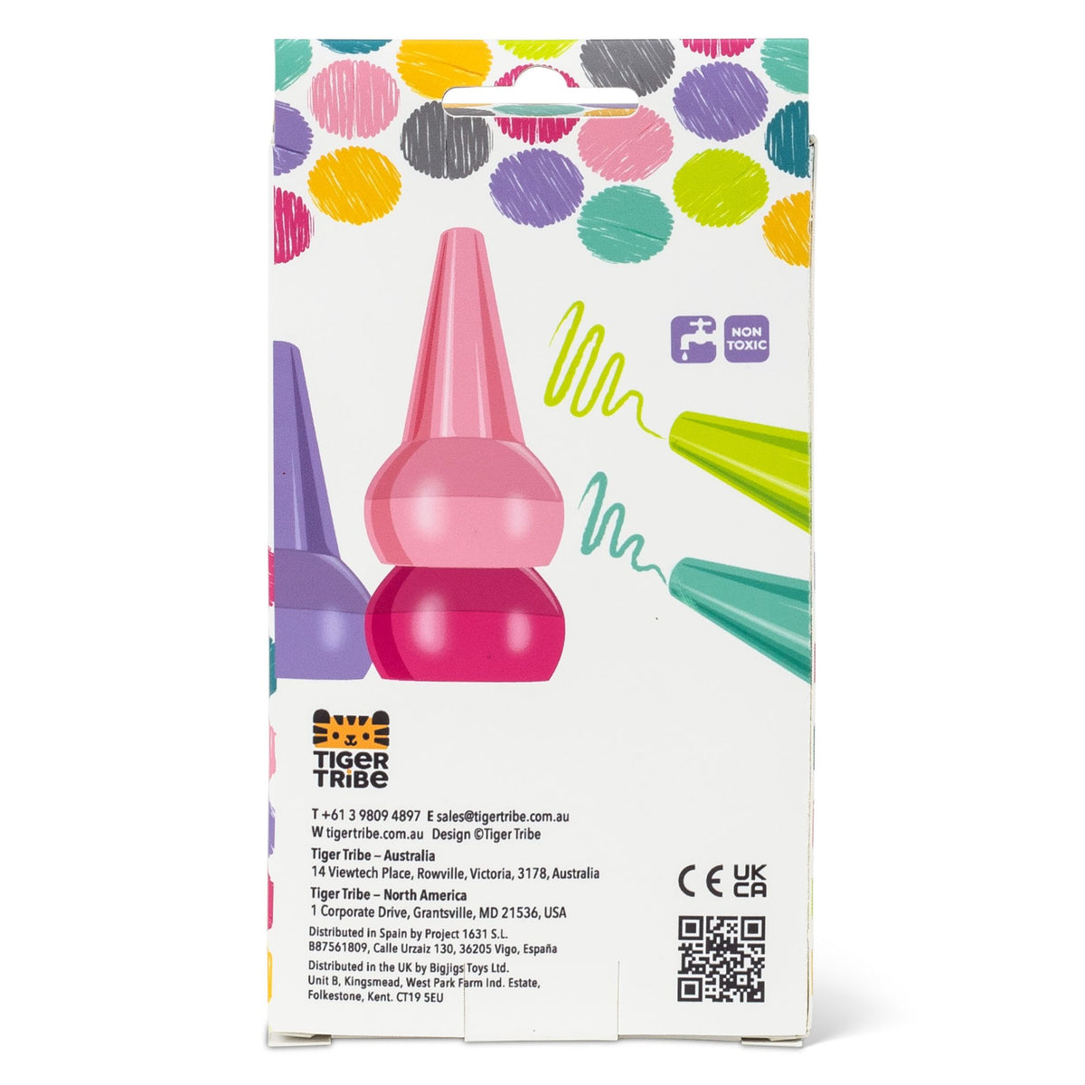 Tiger Tribe Stapelbara kritor Candy Colours (8 färger)