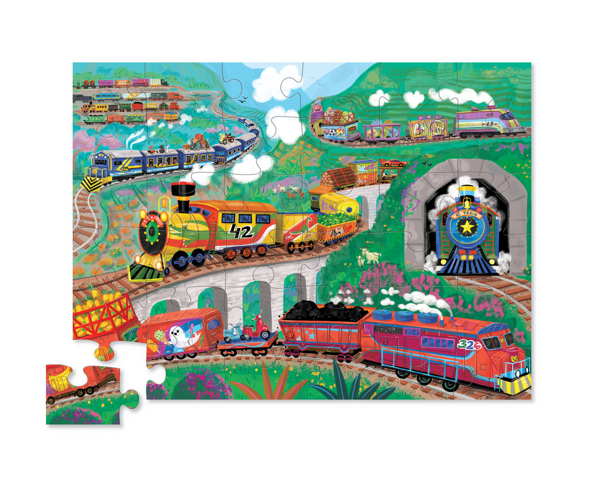 Crocodile Creek Pussel All Aboard Foil Stamped (36 bitar)