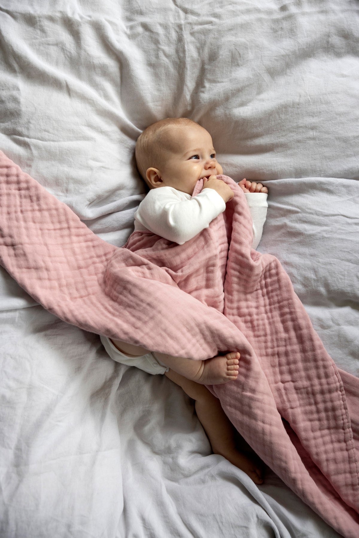 Vinter & Bloom Filt Layered Muslin Eko Silver Rose