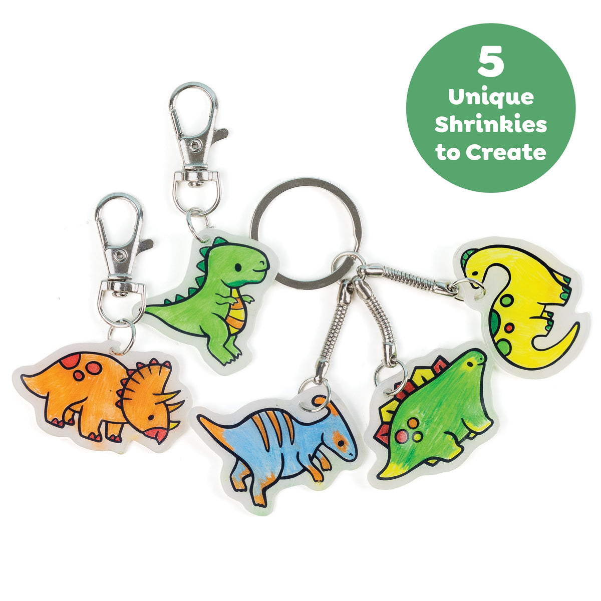 Tiger Tribe Pysselbox Shrinkorama Bag Tags Dino – bild 2