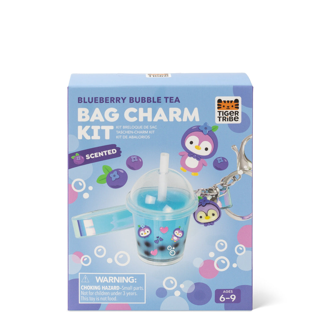 Tiger Tribe Pysselbox Bag Charm Blueberry Bubble Tea