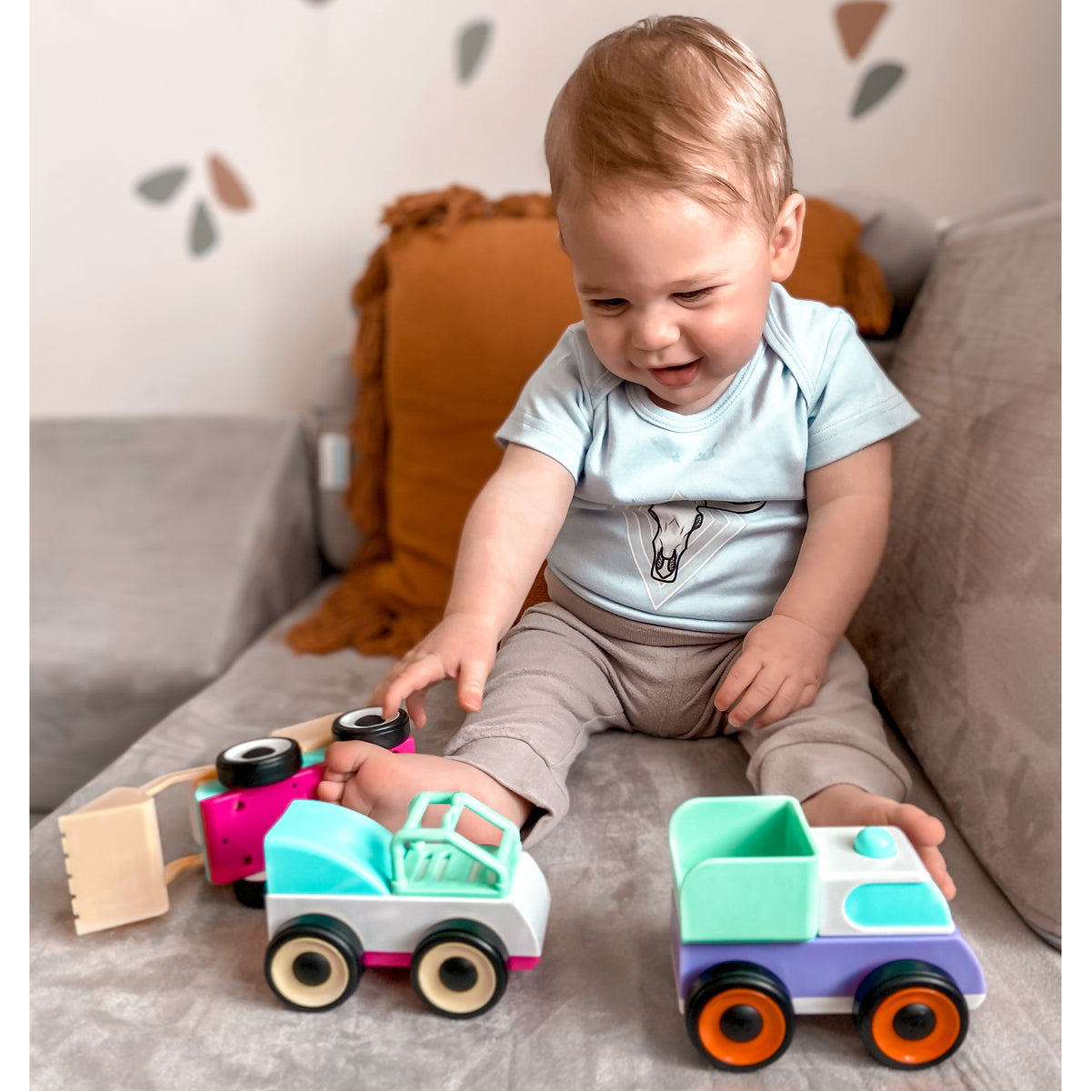 Playgro Fordon Bygg och Kör Mix’n Match +12m