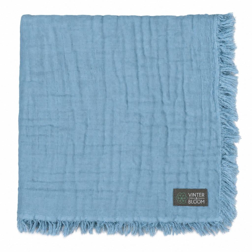 Vinter & Bloom Filt Feather Muslin Eko Dim Blue