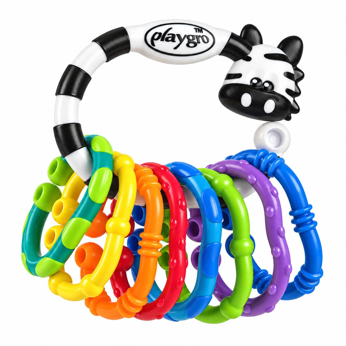 Playgro Aktivitetsleksak Länkar Zebra, 9-pack +3m