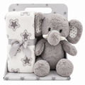 Carlo Baby Presentset Fleecefilt & gosedjur Elefant