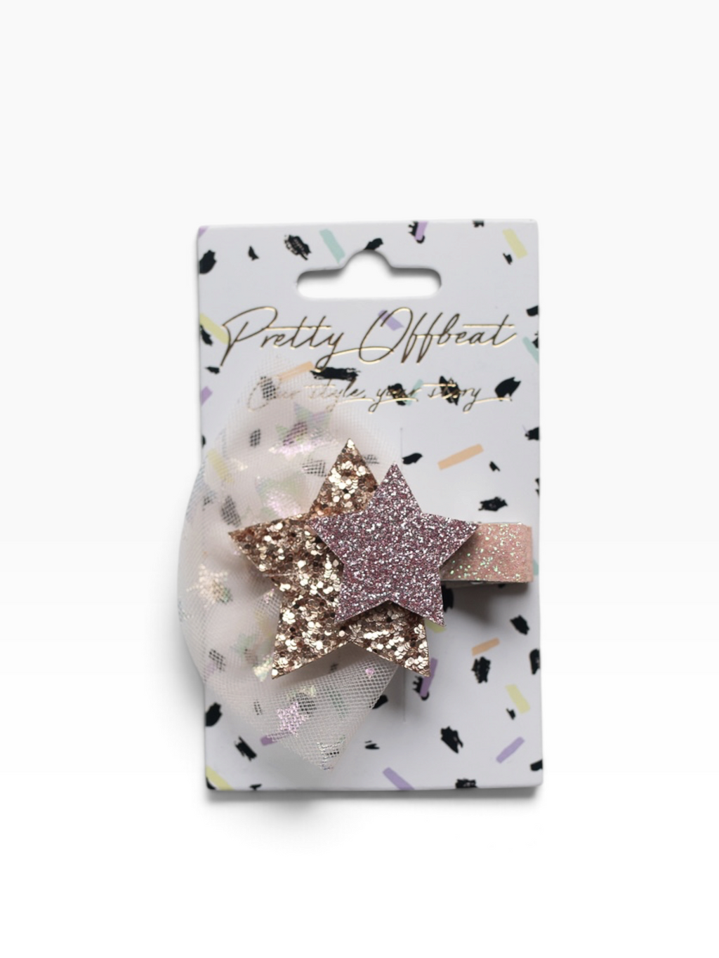Pellianni Hårspänne Double Star Rosa