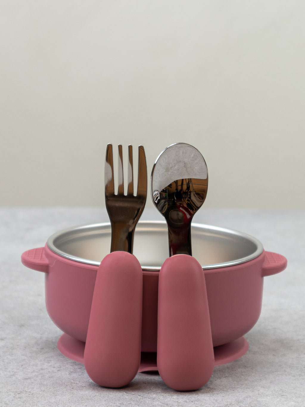 Lily & Lo Matset med sektionstallrik, skål & bestick Blush