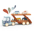 Speedy Monkey Biltransport i trä med 4 bilar