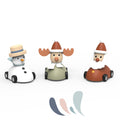 Speedy Monkey Pull Back-bil Christmas Racer – produktbild
