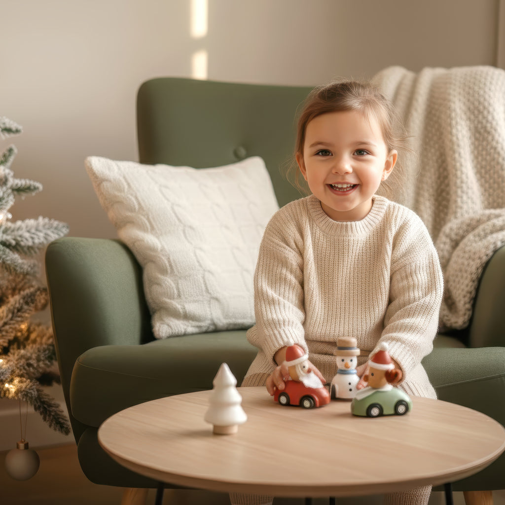 Speedy Monkey Pull Back-bil Christmas Racer – lifestylebild