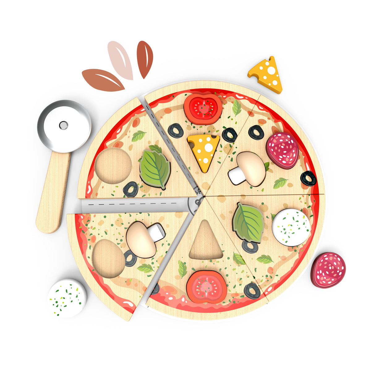 Speedy Monkey Pussel Pizza med leksaksmat – bild 2