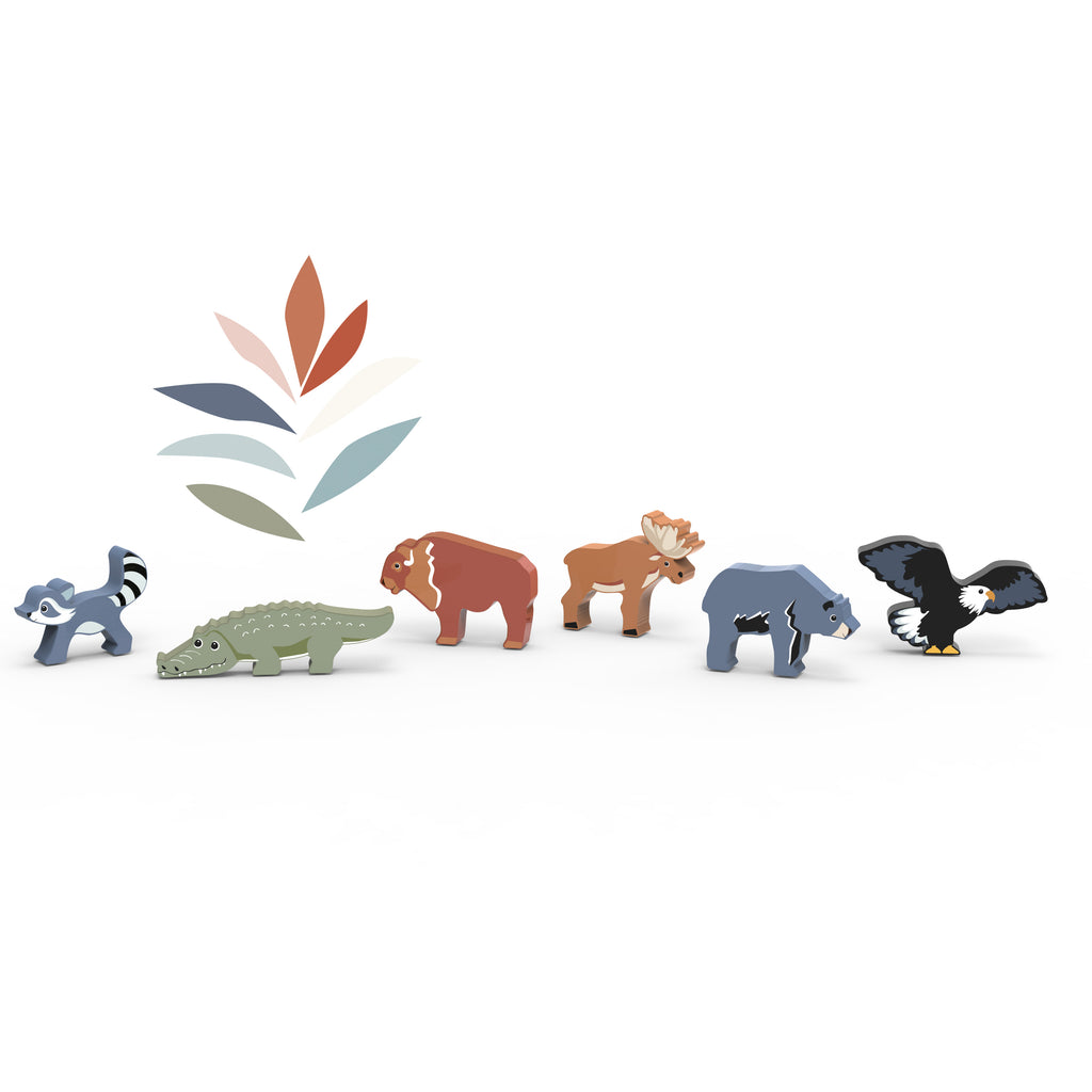 Speedy Monkey Djurfigurer World Animals Nordamerika (6 djur) – bild 2
