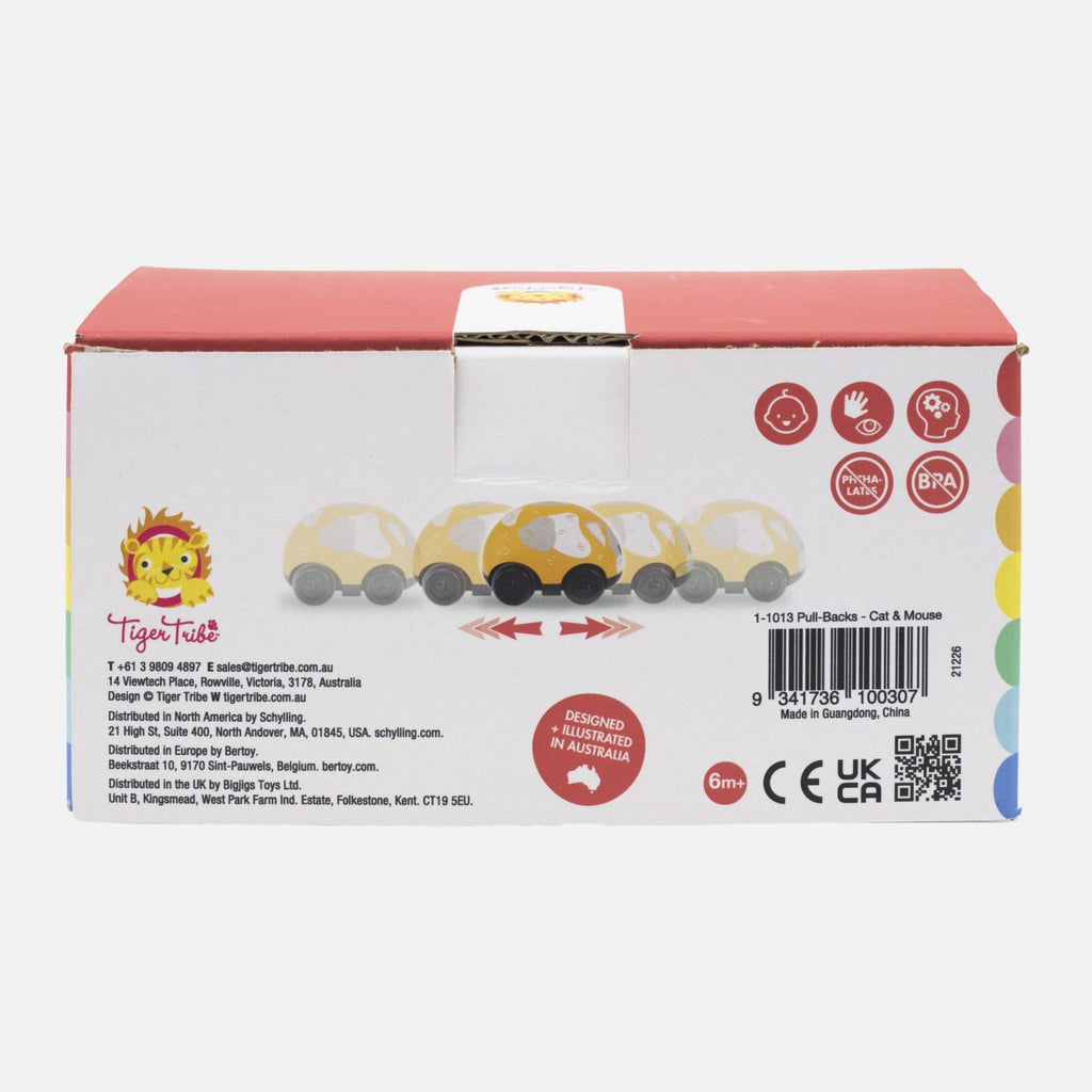 Tiger Tribe Leksaksbil Cat and Mouse Pull-backs (2st)