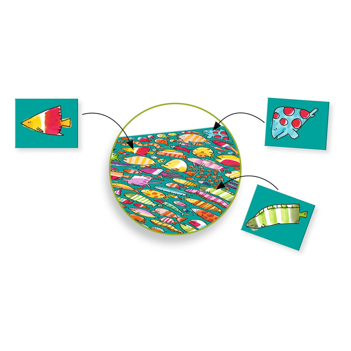 Djeco Observationsspel Crazy Observation! Fishy-Fish