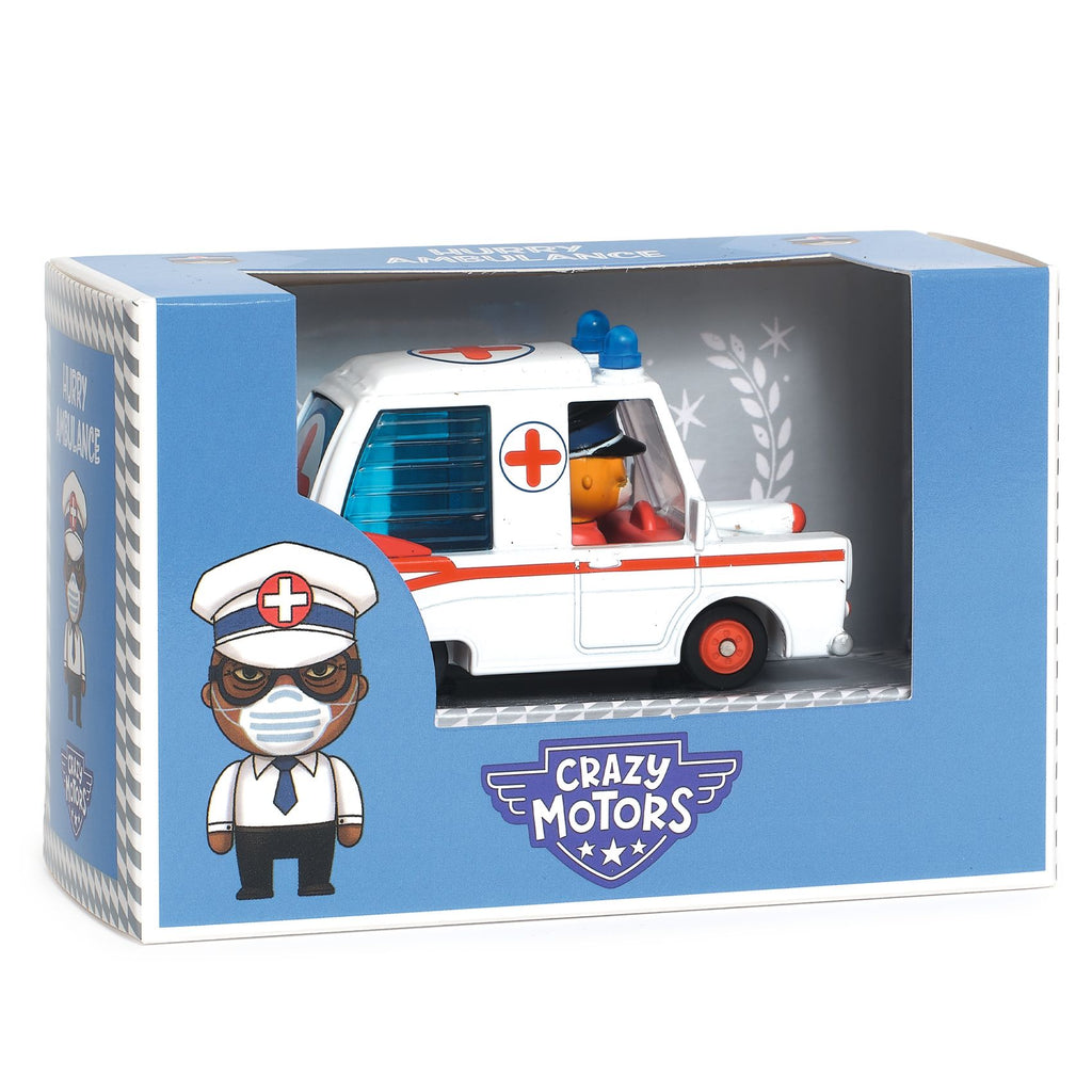Djeco Leksaksbilar Crazy Motors Hurry Ambulance