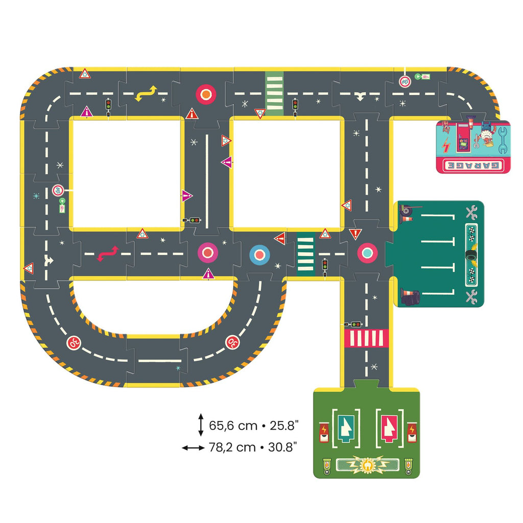 Djeco Pussel Crazy Motors Circuit (26 bitar)