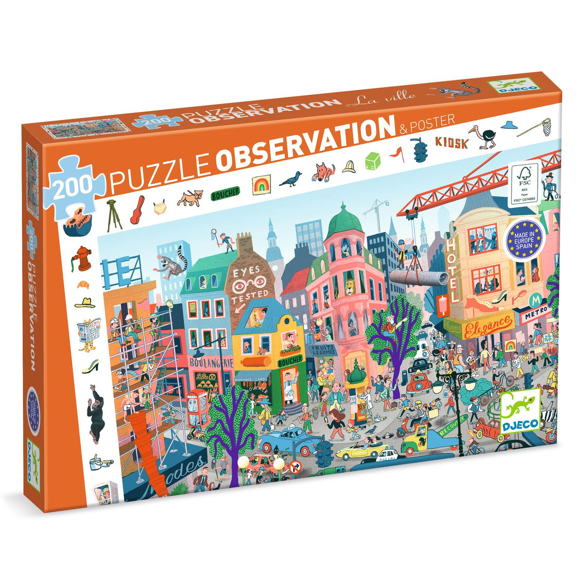 Djeco Observationspussel The City (200 bitar)