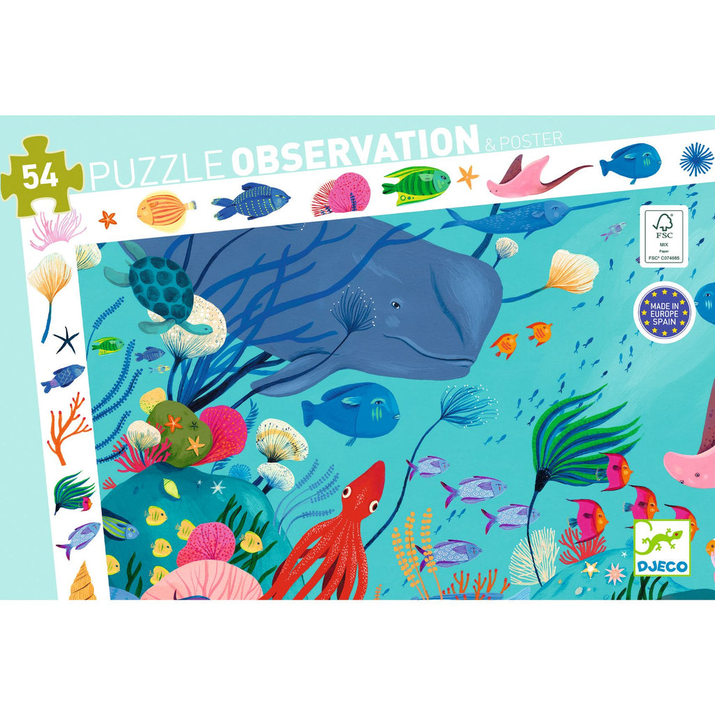 Djeco Observationspussel Aquatic (54 bitar)
