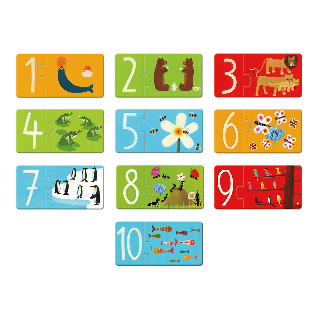 Djeco Pussel Duo Numbers (10 pussel)