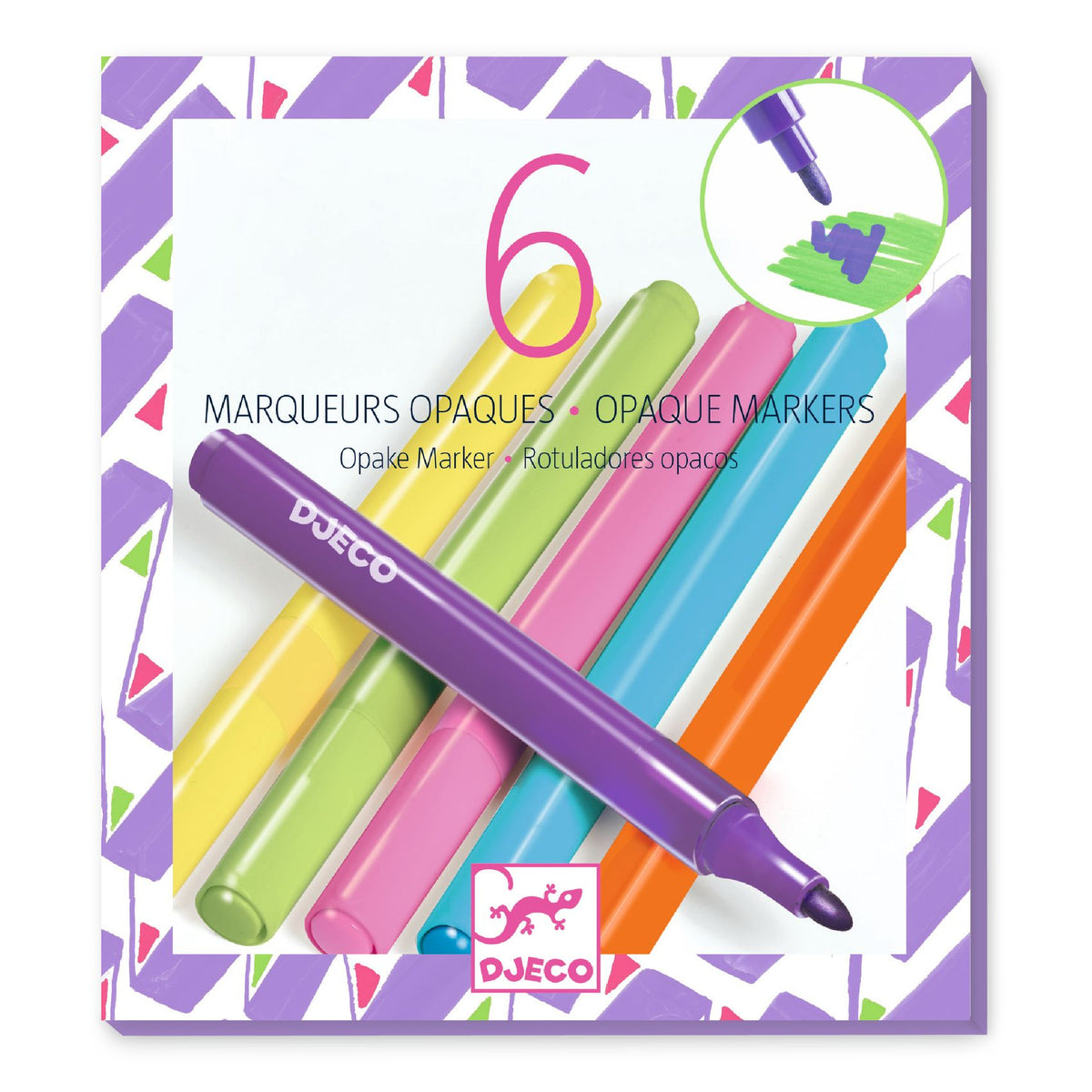 Djeco Täckande Markers 80s (6 st)