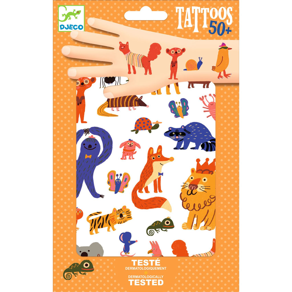 Djeco Tatueringar Funny Animals