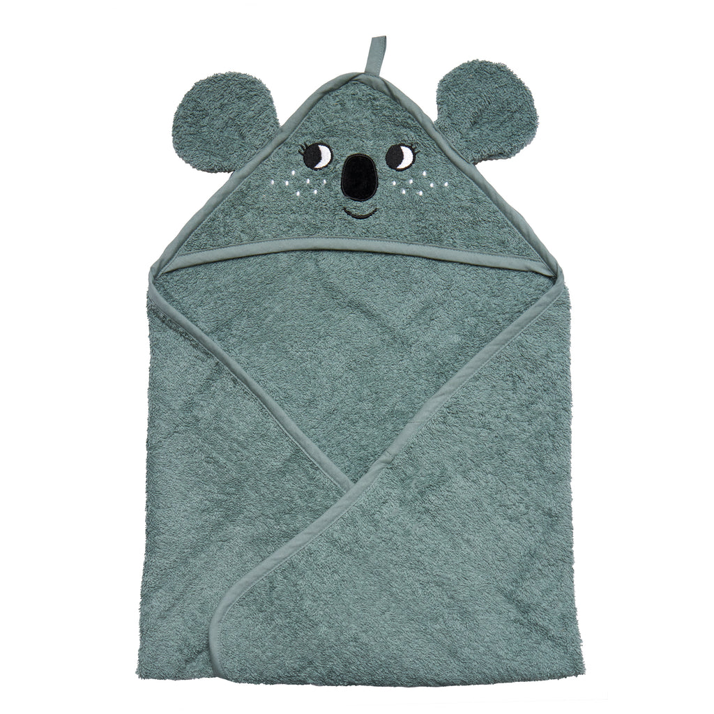 Roommate Handduk med huva Koala Turkos (72x72cm)