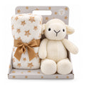 Carlo Baby Presentset Fleecefilt & gosedjur Vitt Lamm