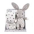 Carlo Baby Presentset Fleecefilt & gosedjur Velvet Grå Kanin