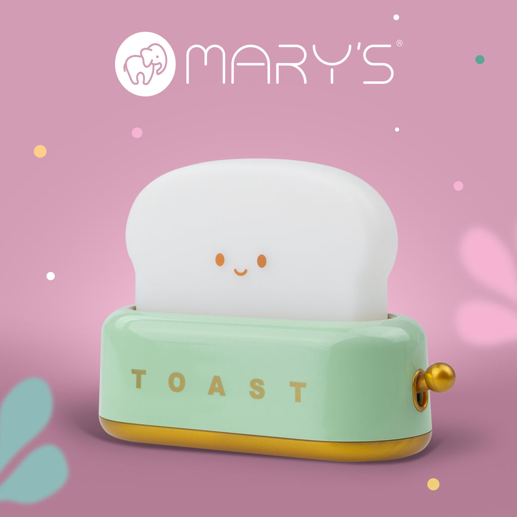 Mary's LED-Nattlampa Toaster Grön (USB-laddning)