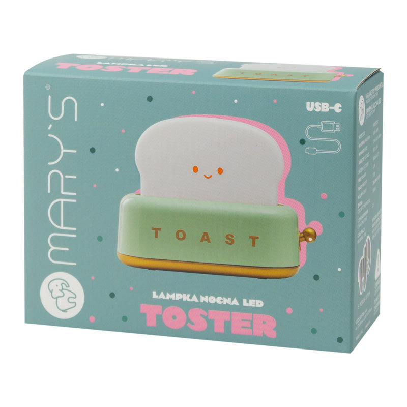 Mary's LED-Nattlampa Toaster Grön (USB-laddning)
