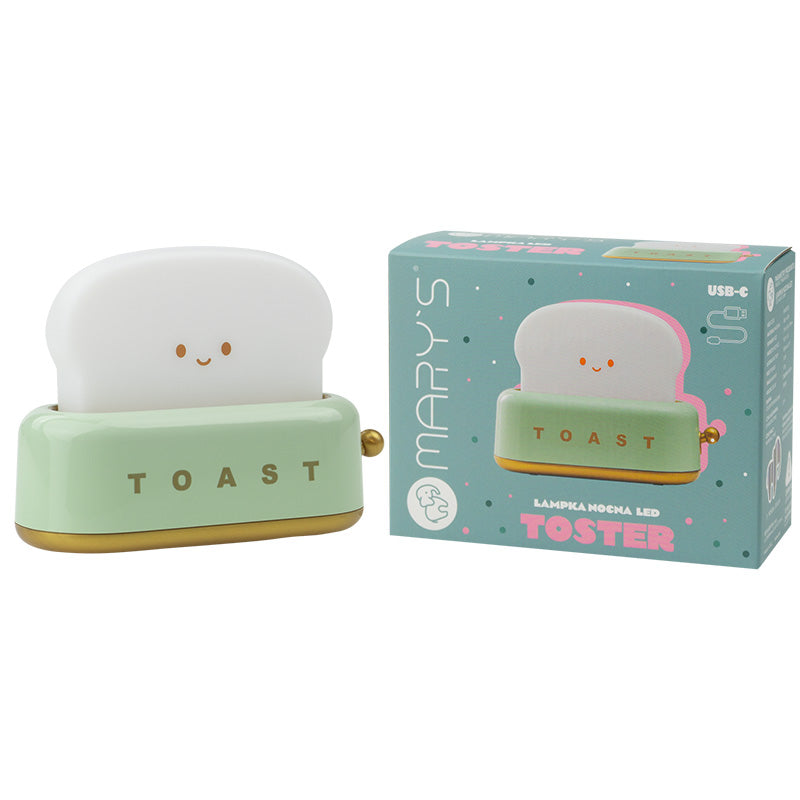 Mary's LED-Nattlampa Toaster Grön (USB-laddning)