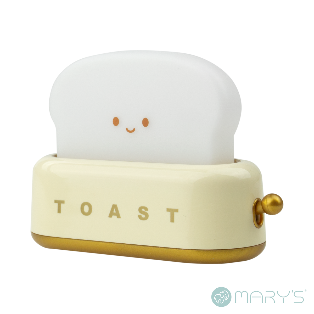 Mary's LED-Nattlampa Toaster Gul (USB-laddning)