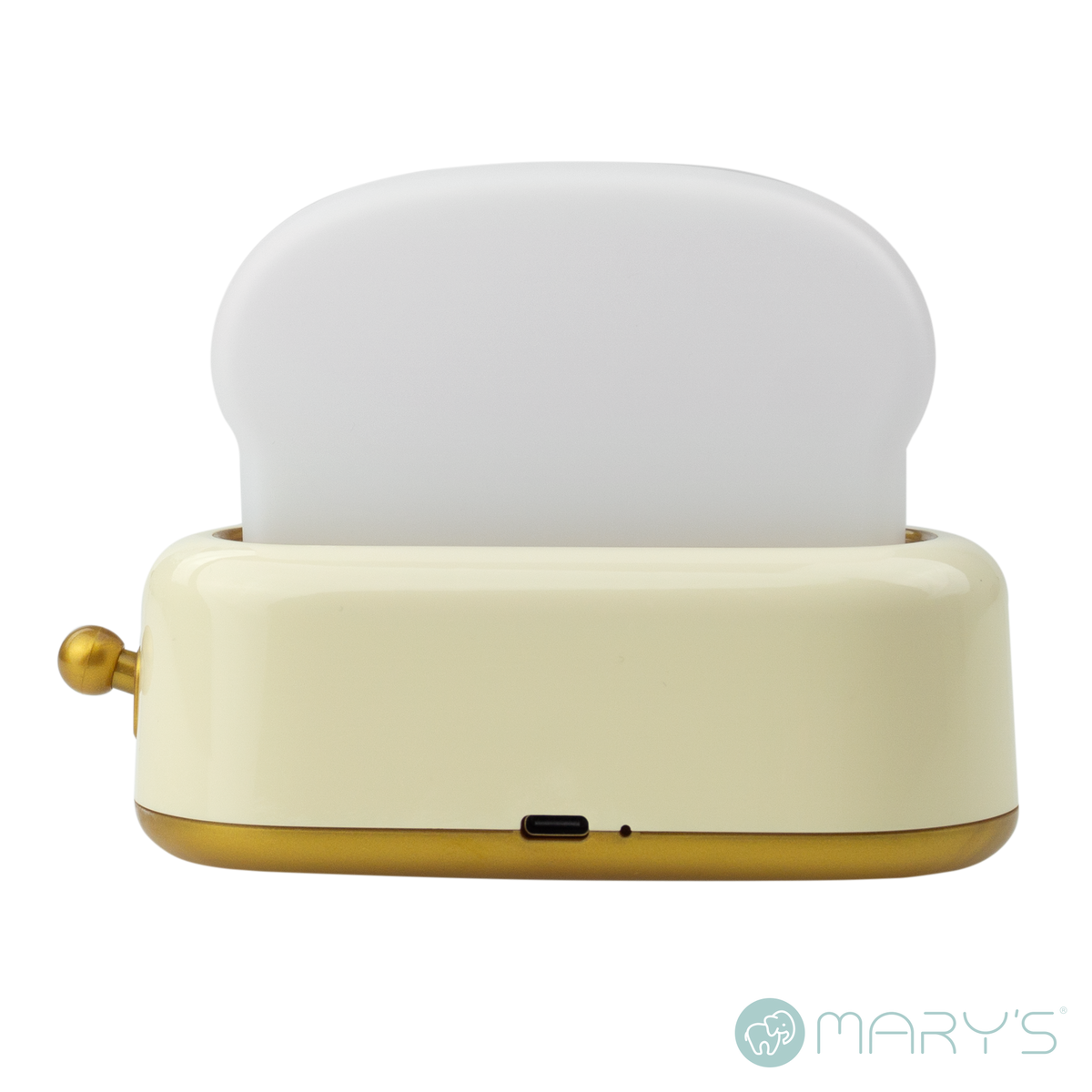 Mary's LED-Nattlampa Toaster Gul (USB-laddning)
