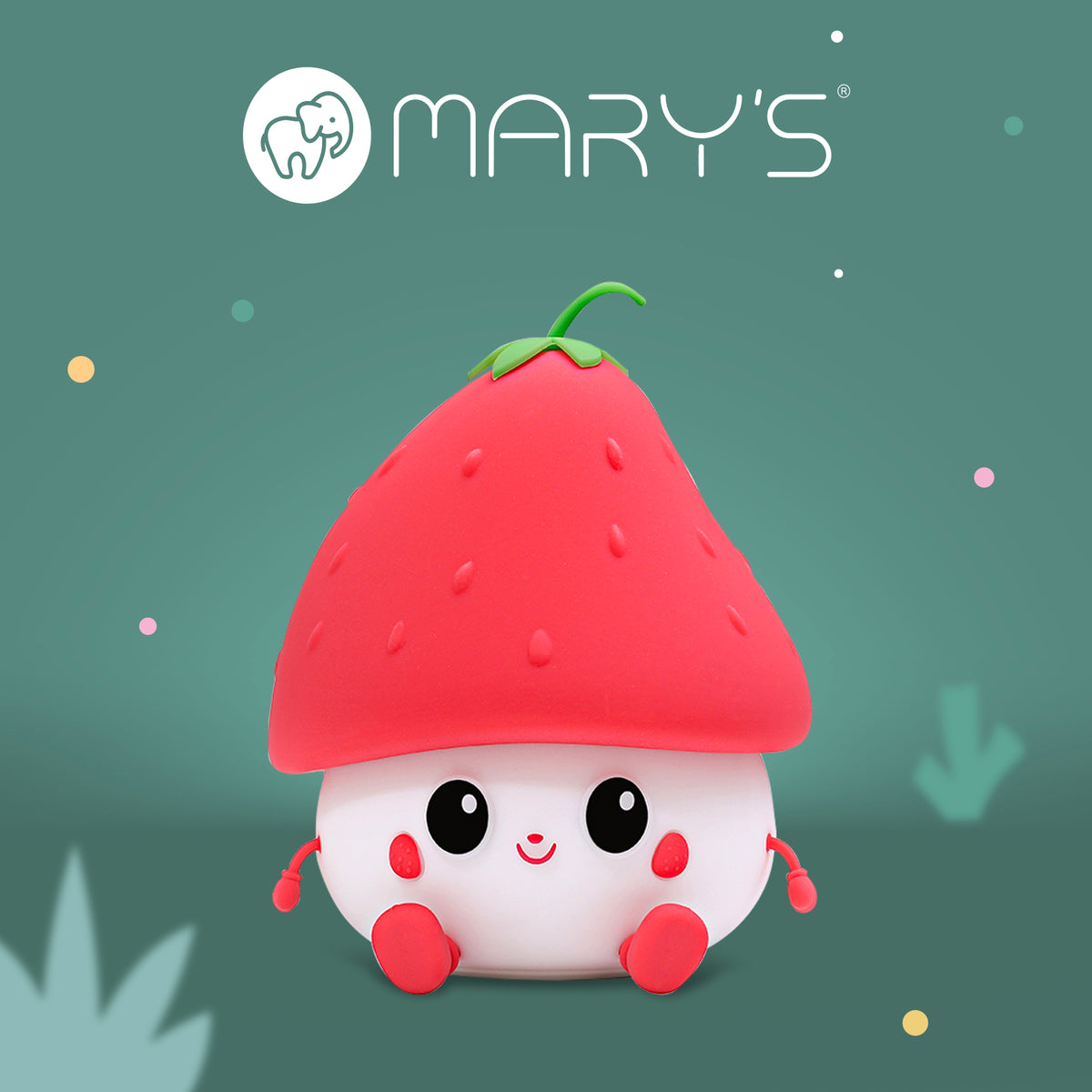 Mary's LED-Nattlampa Strawberry (USB-laddning)