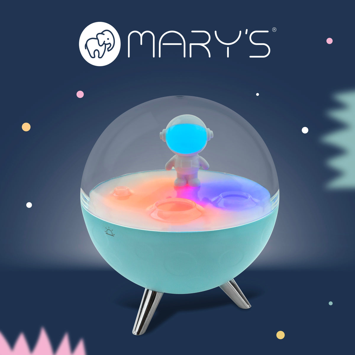 Mary's LED-Nattlampa Moon Blå (USB-laddning)