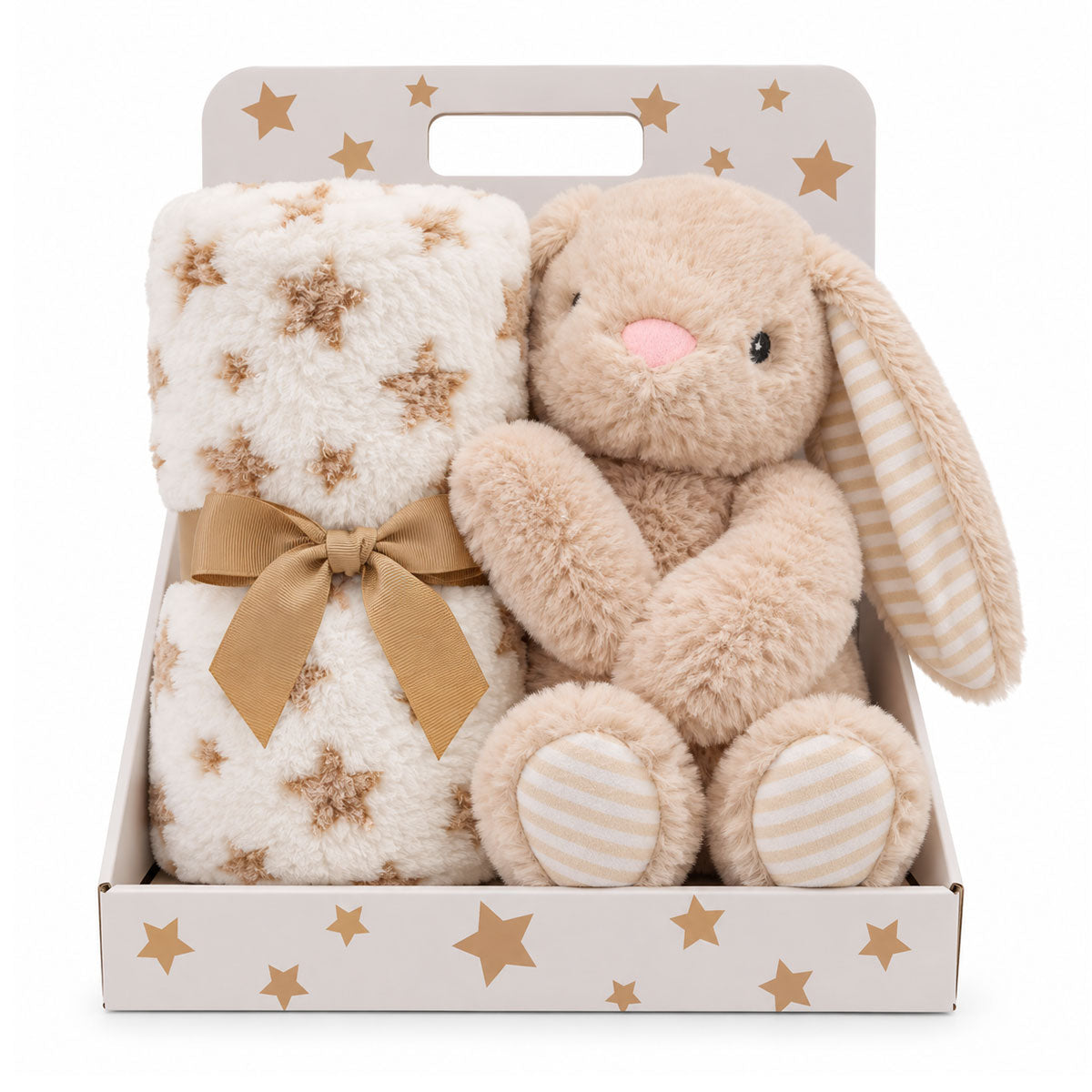 Carlo Baby Presentset Fleecefilt & gosedjur Beige Kanin