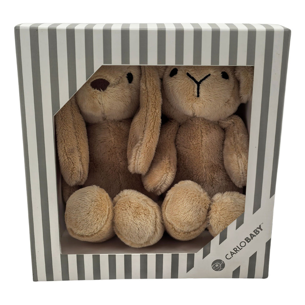 Carlo Baby Presentset med brun kanin & lamm
