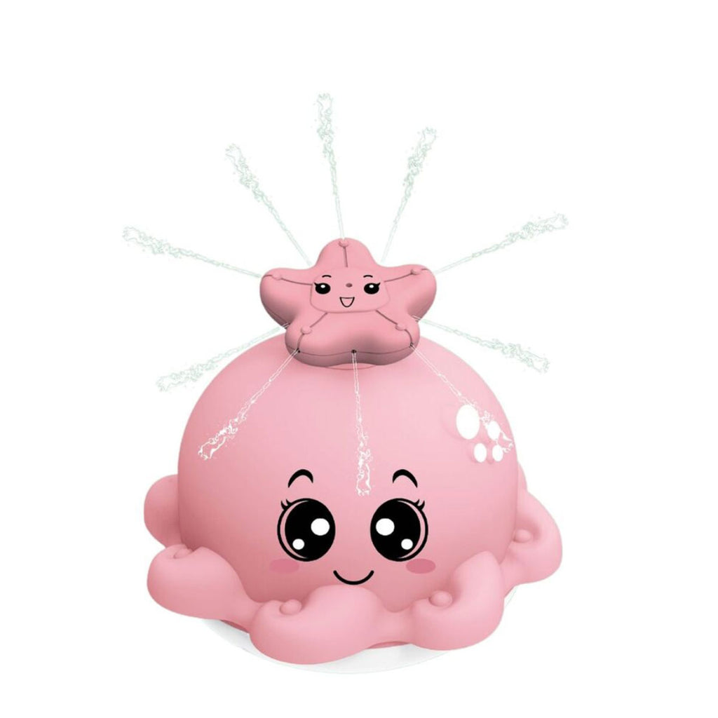 Carlo Baby Bläckfisk Rosa med ljus & sprutande vatten