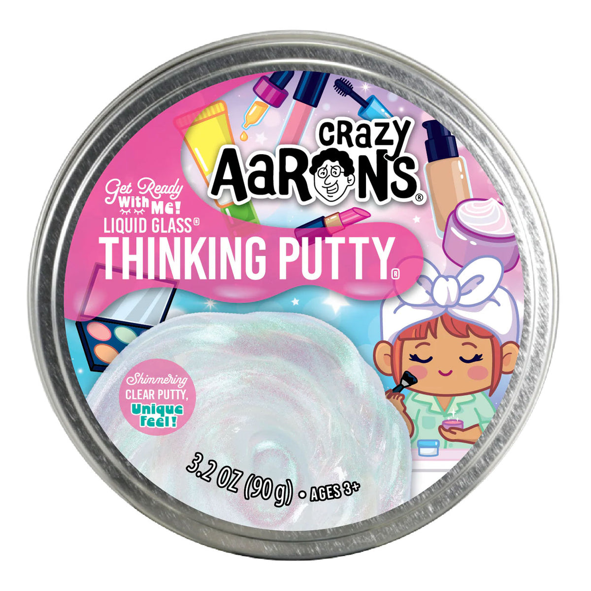 Crazy Aarons Thinking Putty Liquid Glass Get Ready With Me (10cm, 91g)